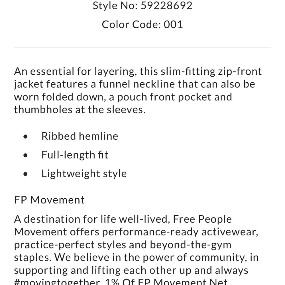 FP Movement by Free People Black Jean Jacket - Picture 6 of 7